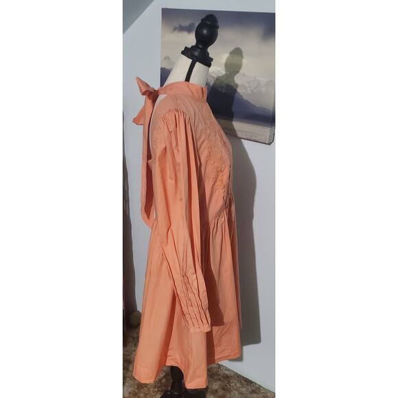 Happy Nature × Kate Hudson Peach Dress Size M Prairie Boho Feminine Sustainable - Picture 4 of 8